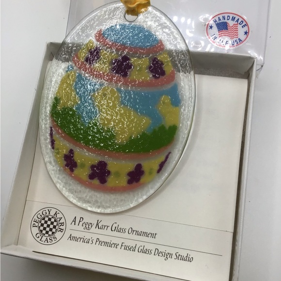Vintage Peggy Karr Glass Easter /  Spring Ornamentd - Picture 2 of 4
